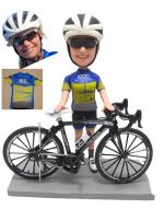 Custom Bobblehead Lady Cyclist personalized biker
