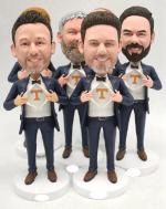 Personalized dolls with groomsmen faces set of 6 [363]