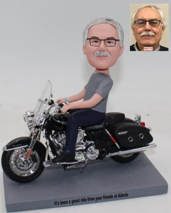 Custom bobblehead Riding motorbike gifts for dad